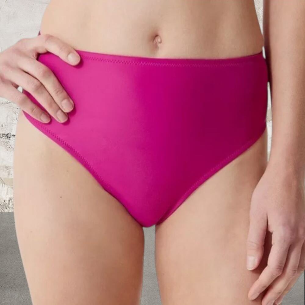 J. Crew NWT Fuchsia High-Rise Full-Coverage Bikini Bottoms- XS